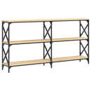 konsolbord 156x28x80,5 cm konstrueret træ sonoma-eg