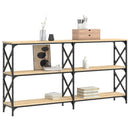 konsolbord 156x28x80,5 cm konstrueret træ sonoma-eg