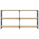 konsolbord 156x28x80,5 cm konstrueret træ sonoma-eg
