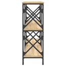 konsolbord 156x28x80,5 cm konstrueret træ sonoma-eg