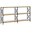 konsolbord 156x28x80,5 cm konstrueret træ sonoma-eg