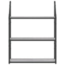vægreol m. 3 hylder 60x21x78,5 cm konstrueret træ grå sonoma-eg