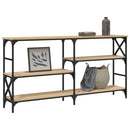 konsolbord 150x29x76,5 cm konstrueret træ sonoma-eg