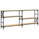 konsolbord 180x29x76,5 cm konstrueret træ sonoma-eg