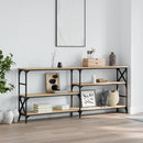 konsolbord 180x29x76,5 cm konstrueret træ sonoma-eg