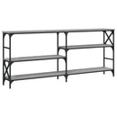 konsolbord 180x29x76,5 cm konstrueret træ grå sonoma-eg