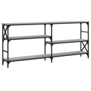 konsolbord 180x29x76,5 cm konstrueret træ grå sonoma-eg