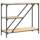 konsolbord 88,5x30x75 cm konstrueret træ sonoma-eg