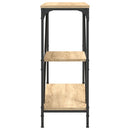 konsolbord 88,5x30x75 cm konstrueret træ sonoma-eg