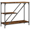 konsolbord 88,5x30x75 cm konstrueret træ røget sonoma-eg