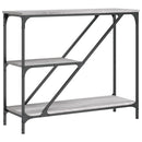 konsolbord 88,5x30x75 cm konstrueret træ grå sonoma-eg