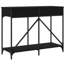 konsolbord 100x39x78,5 cm konstrueret træ sort