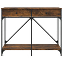 konsolbord 100x39x78,5 cm konstrueret træ røget egetræsfarve