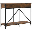 konsolbord 100x39x78,5 cm konstrueret træ røget egetræsfarve