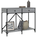 konsolbord 100x39x78,5 cm konstrueret træ grå sonoma-eg