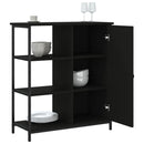 skab 70x30x80 cm konstrueret træ sort