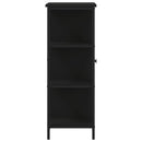 skab 70x30x80 cm konstrueret træ sort