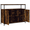 skænk 100x35x80 cm konstrueret træ røget egetræsfarve