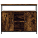 skænk 100x35x80 cm konstrueret træ røget egetræsfarve