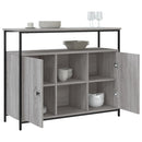 skænk 100x35x80 cm konstrueret træ grå sonoma-eg