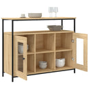 skænk 100x35x80 cm konstrueret træ sonoma-eg