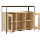 skænk 100x35x80 cm konstrueret træ sonoma-eg