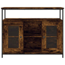 skænk 100x35x80 cm konstrueret træ røget egetræsfarve