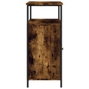 skænk 100x35x80 cm konstrueret træ røget egetræsfarve
