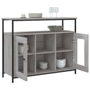 skænk 100x35x80 cm konstrueret træ grå sonoma-eg