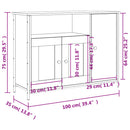 skænk 100x35x75 cm konstrueret træ sort