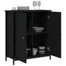 skab 70x30x80 cm konstrueret træ sort