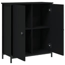 skab 70x30x80 cm konstrueret træ sort
