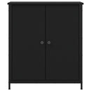 skab 70x30x80 cm konstrueret træ sort
