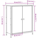 skab 70x30x80 cm konstrueret træ sort
