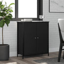 skab 70x30x80 cm konstrueret træ sort