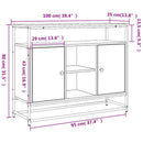 skænk 100x35x80 cm konstrueret træ sonoma-eg
