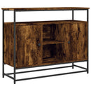 skænk 100x35x80 cm konstrueret træ røget egetræsfarve