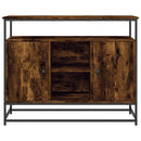 skænk 100x35x80 cm konstrueret træ røget egetræsfarve
