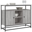skænk 100x35x80 cm konstrueret træ grå sonoma-eg