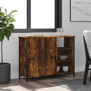 skænk 100x33x75 cm konstrueret træ røget egetræsfarve