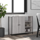 skænk 100x33x75 cm konstrueret træ grå sonoma-eg