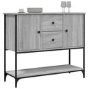 skænk 100x36x85 cm konstrueret træ grå sonoma-eg