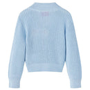 Strikket cardigan til børn str. 104 blå