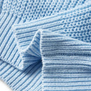 Strikket cardigan til børn str. 128 blå