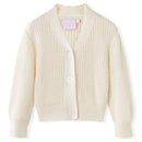 Strikket cardigan til børn str. 92 strik snehvid