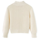 Strikket cardigan til børn str. 92 strik snehvid