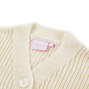 Strikket cardigan til børn str. 104 strik snehvid