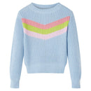 Sweater til børn str. 104 strikket blå