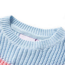Sweater til børn str. 104 strikket blå