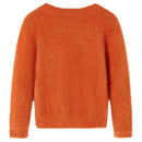 Striktrøje til børn str. 92 orange